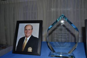 Ron Hoetmer's crystal award